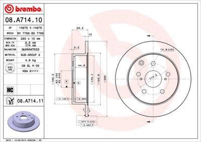 BS7766 BRECO Тормозной диск