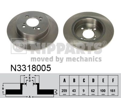 N3318005 NIPPARTS Тормозной диск