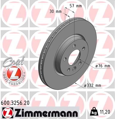 600325620 ZIMMERMANN Тормозной диск