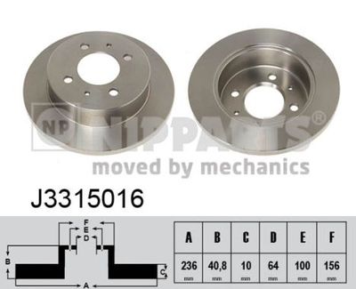 J3315016 NIPPARTS Тормозной диск