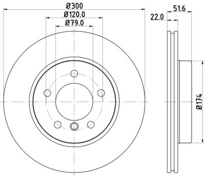 8DD355106551 HELLA Тормозной диск