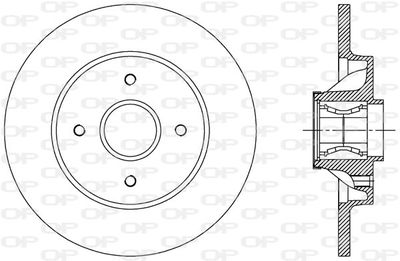 BDA238730 OPEN PARTS Тормозной диск