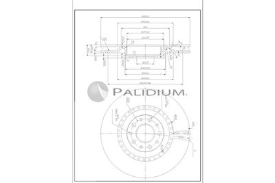 P330270 ASHUKI by Palidium Тормозной диск