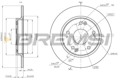 CD8524S BREMSI Тормозной диск