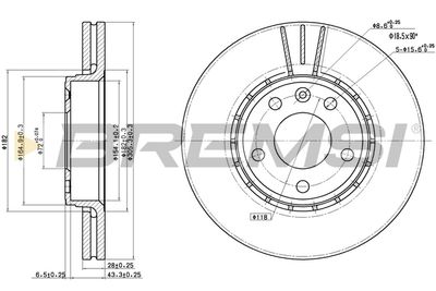 CD7204V BREMSI Тормозной диск