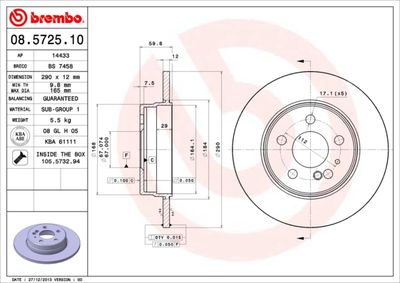 BS7458 BRECO Тормозной диск