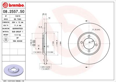 BS7385 BRECO Тормозной диск