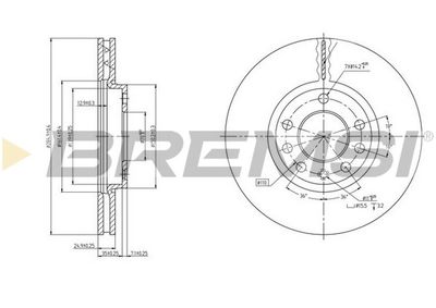 CD7191V BREMSI Тормозной диск