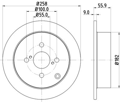 8DD355110471 HELLA Тормозной диск