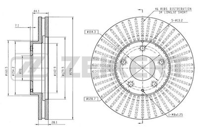 BS6043 ZEKKERT Тормозной диск