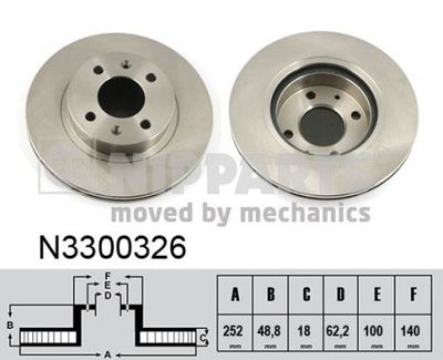 N3300326 NIPPARTS Тормозной диск