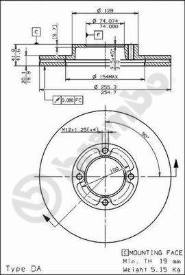 BS7937 BRECO Тормозной диск