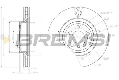 CD8203V BREMSI Тормозной диск