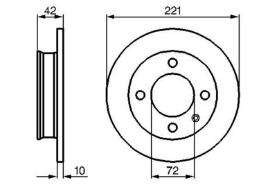 0986478068 BOSCH Тормозной диск