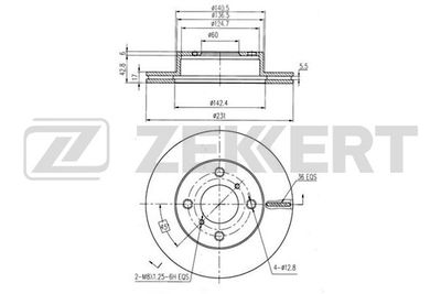 BS5660 ZEKKERT Тормозной диск