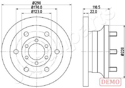 DI0256C JAPANPARTS Тормозной диск