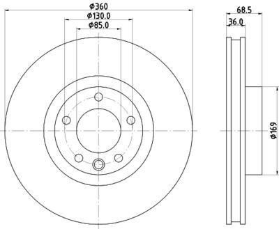 8DD355123191 HELLA PAGID Тормозной диск