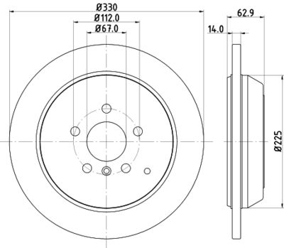 8DD355128601 HELLA PAGID Тормозной диск