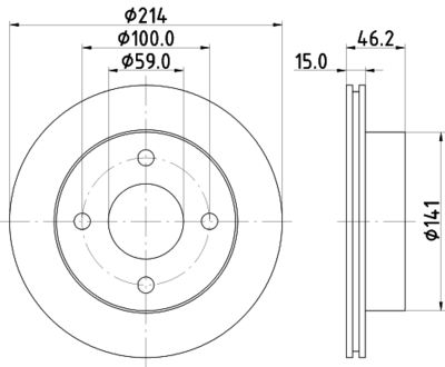 MDC861 MINTEX Тормозной диск