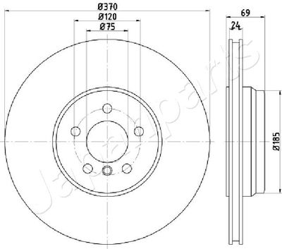 DP0125 JAPANPARTS Тормозной диск