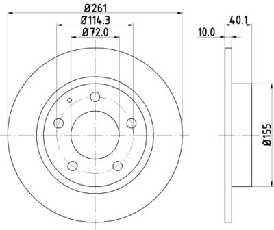 8DD355103231 HELLA Тормозной диск