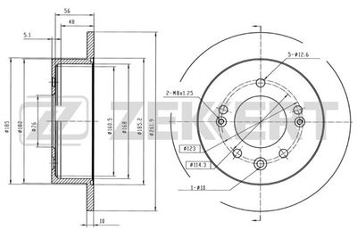 BS5271 ZEKKERT Тормозной диск