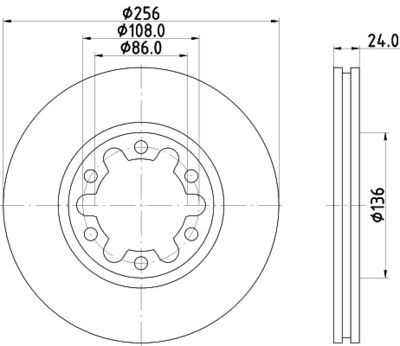 MDC2327 MINTEX Тормозной диск