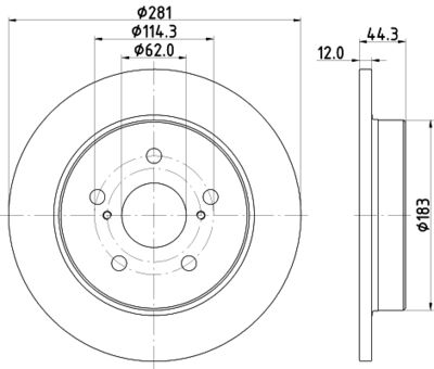 8DD355132401 HELLA PAGID Тормозной диск