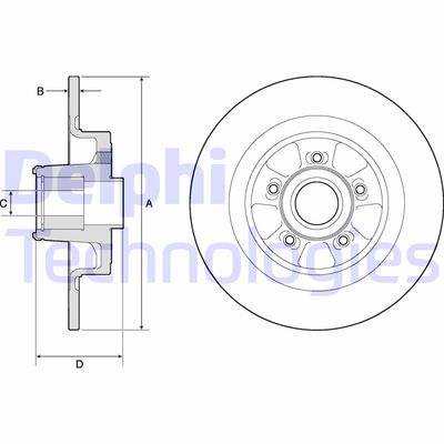 BG9133RSC DELPHI Тормозной диск