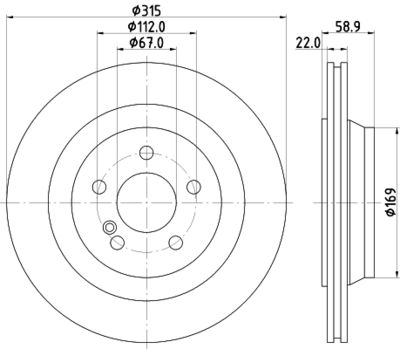 8DD355107961 HELLA Тормозной диск