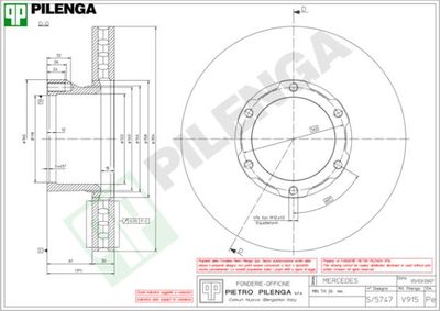 V915 PILENGA Тормозной диск