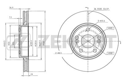 BS5931 ZEKKERT Тормозной диск