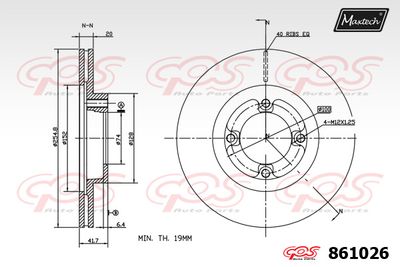 861026 MAXTECH Тормозной диск