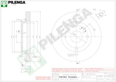 V844 PILENGA Тормозной диск