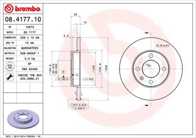 BS7177 BRECO Тормозной диск