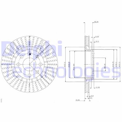 BG2636 DELPHI Тормозной диск