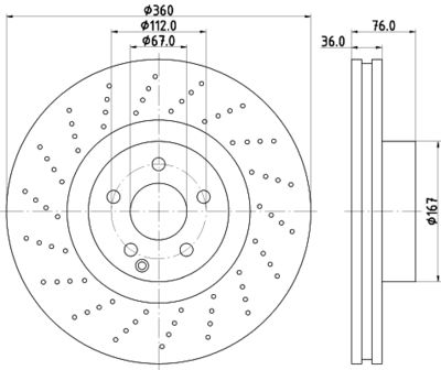 MDC1667 MINTEX Тормозной диск