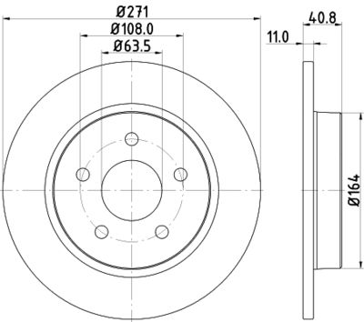 8DD355118221 HELLA PAGID Тормозной диск