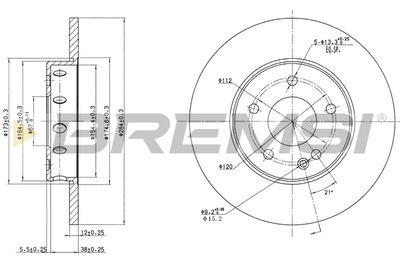 CD6540S BREMSI Тормозной диск