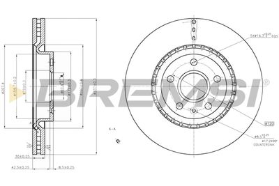 CD7723V BREMSI Тормозной диск