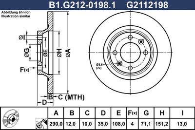 B1G21201981 GALFER Тормозной диск