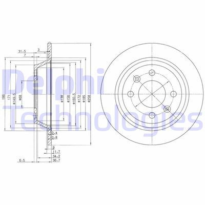 BG2420 DELPHI Тормозной диск