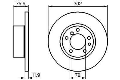 0986478319 BOSCH Тормозной диск