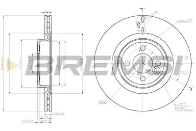 CD8127V BREMSI Тормозной диск