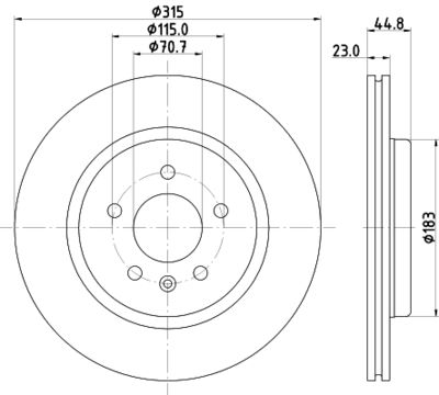 8DD355132181 HELLA PAGID Тормозной диск