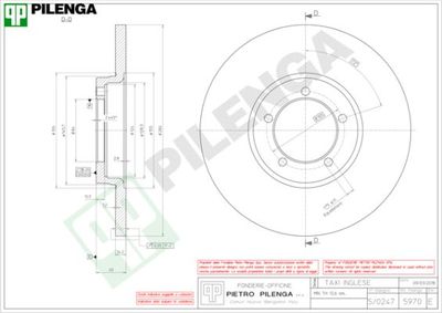 5970 PILENGA Тормозной диск