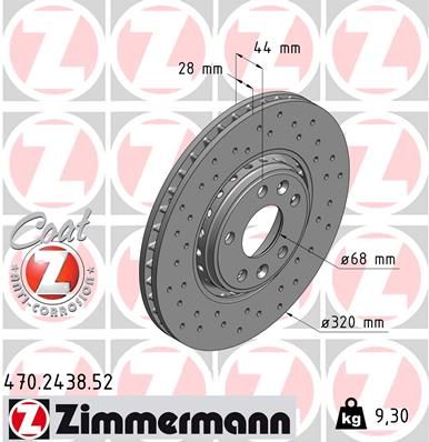 470243852 ZIMMERMANN Тормозной диск