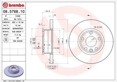 08576810 BREMBO Тормозной диск