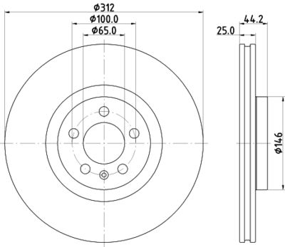 8DD355132261 HELLA Тормозной диск