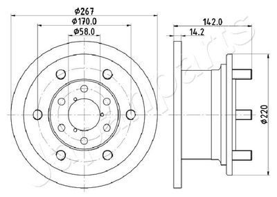 DI0254 JAPANPARTS Тормозной диск